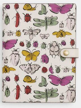NEW Coach Creatures Notebook Planner CR422 Chalk Multi Butterfly Ladybug Snails